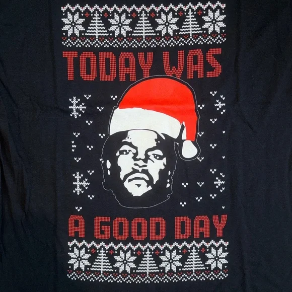 Ice Cube Today Was a Good Day Christmas Holiday T-shirt New Size Large Men’s - Picture 2 of 4